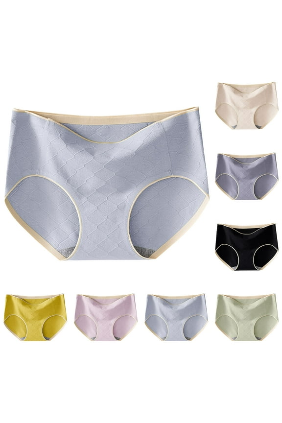 Fashion Womens Underwear Cotton Breathable Comfortable Soft and Sexy Lace Satin Underwear Briefs Panties,Beige