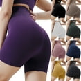 thumbnail image 1 of Elainilye Fashion Workout Shorts Women High Waist Yoga Shorts Shaping Shorts Comfort Breathable Shapewear Quick-Drying Gym Shorts,Gray, 1 of 6