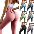 thumbnail image 1 of Elainilye Fashion Yoga Pants Women High Waist Peach Butt Lifting Yoga Pants Bow Sexy Athletic Fitness Pants,Green, 1 of 6