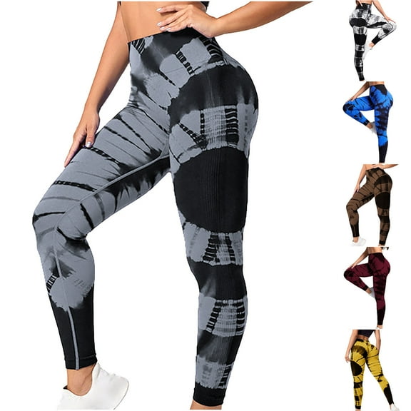 Elainilye Fashion Yoga Pants Women High Waist Seamless Leggings Threaded Tummy Control Tights Athletic Yoga Pants,Red