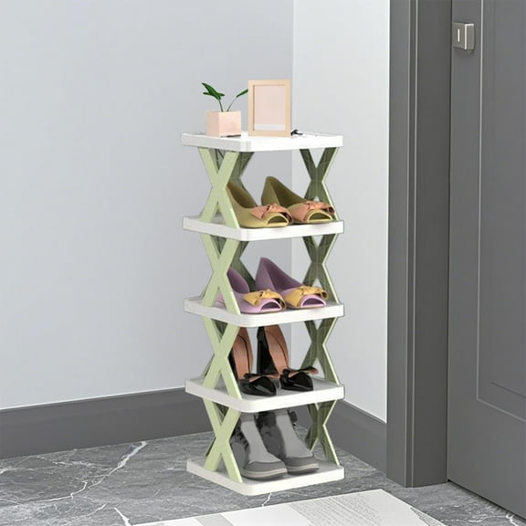 Elainilye Five-layer Modular Scandinavian Storage Shelf Unit, Detachable Multitier Organizer Rack, DIY Customizable Display Solution for Home Organization, Bedroom, Study Corner
