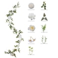 thumbnail image 1 of Elainilye Floral Garland, 6ft Fake Rose Greenery Vines Hanging Decor for Garden Wedding Archway Columns Porch Entrance Outdoor Indoor Party Centerpiece, White, 1 of 6