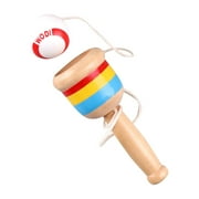 Gallickan Game with Ball Paddle Ball with String Cup and Ball Game Mini Wood Catch Ball Hand Eye Coordination Ball Catching Cup!