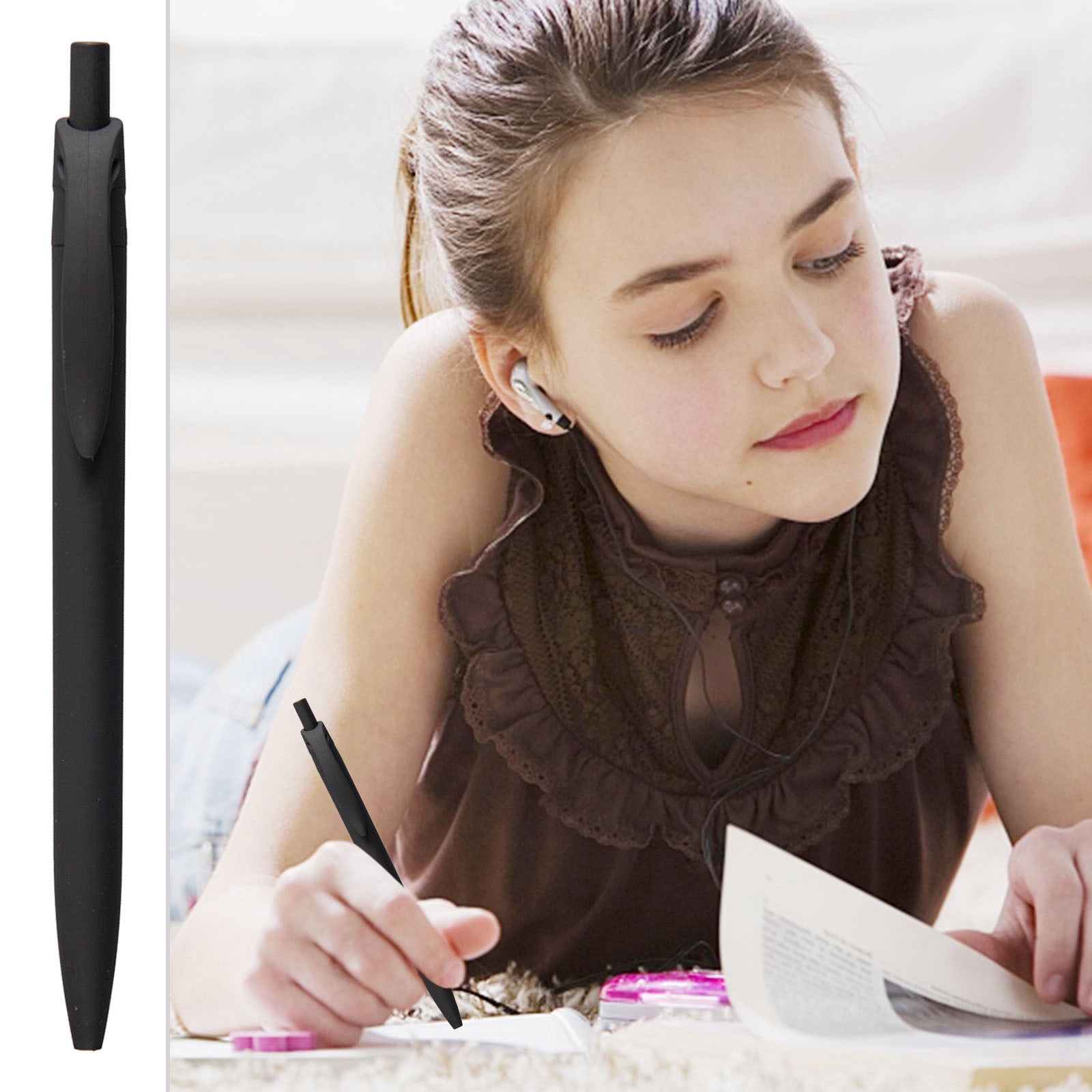 Pen Retractable Note Elainilye Gel Pens, 12 Pack 0.5mm Retractable Fine Tip Writing Pens for ...