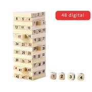 Elainilye Giant Tumble Tower Game Wood City Classic Jumbo Outdoor Game for Adults Kids Family 48pcs Chrismas Gift Toys!