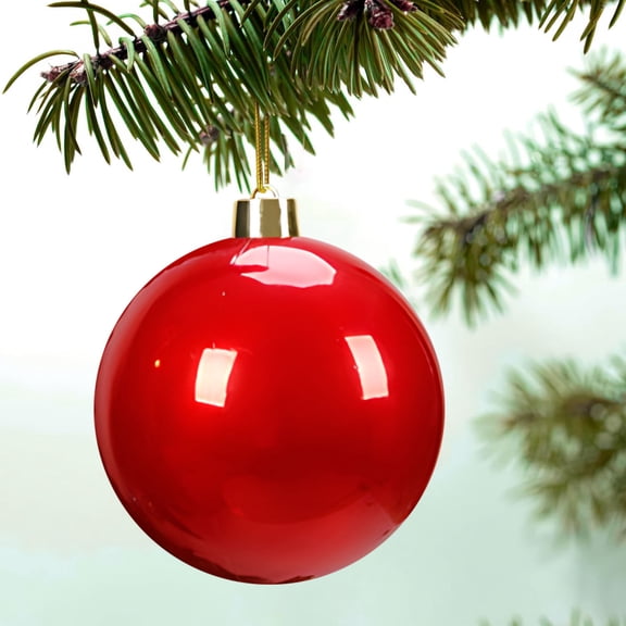 Elainilye Glitter Christmas Balls Plastic Ceiling Hanging Ornaments for Christmas Tree Decorations Holiday Party Festive Decor