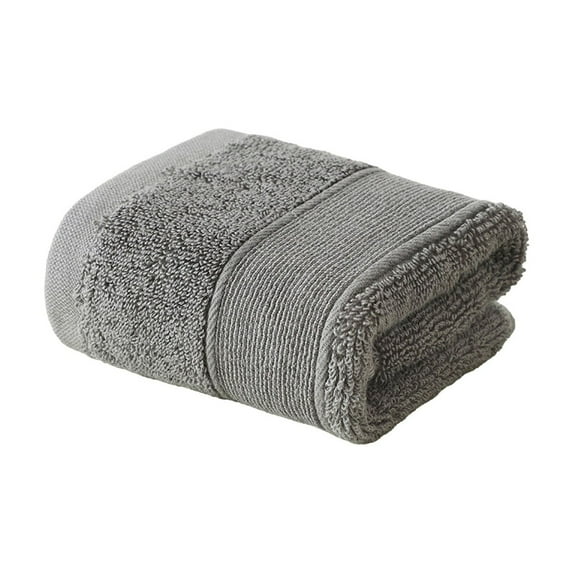 Elainilye Gray Cotton Face Towel, Soft Absorbent Hand Towel 13x13 Inches, Skin-Friendly Bath Towel for Facial Cleansing, Hair Drying
