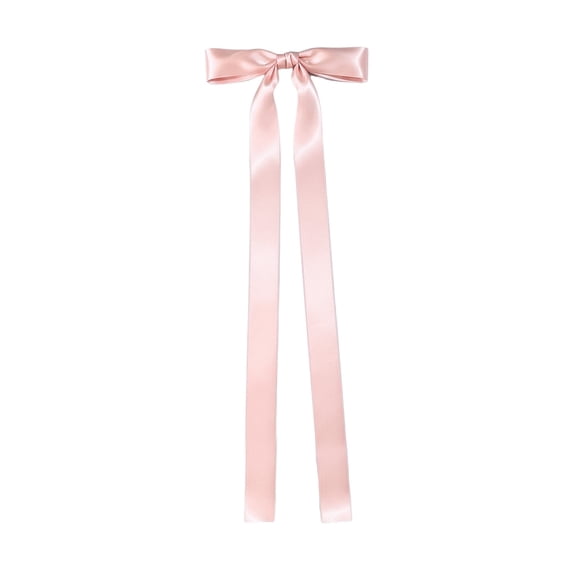 Elainilye Hair Clip with Extra Long Ribbon and Large Bow, Back of Head Hair Accessory for Girls, Decorative Headdress for Everyday and Party Style