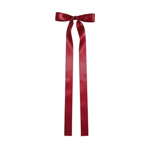 Elainilye Hair Clip with Extra Long Ribbon and Large Bow, Back of Head Hair Accessory for Girls, Decorative Headdress for Everyday and Party Style
