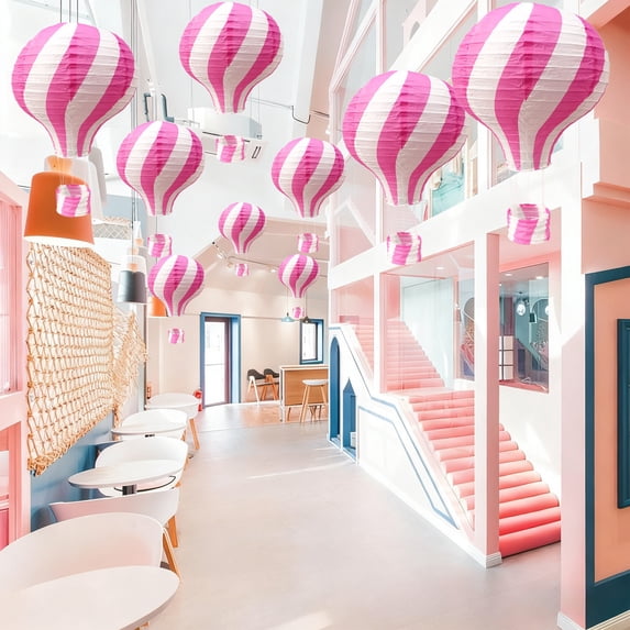 Elainilye Hanging Hot Air Balloons Paper Lanterns Party Decorations for Birthday Wedding Christmas 18 Inch Ceiling Decor