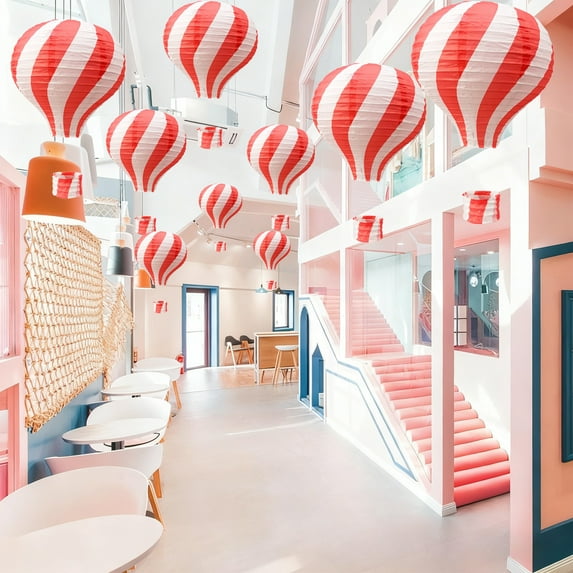 Elainilye Hanging Hot Air Balloons Paper Lanterns Party Decorations for Birthday Wedding Christmas 18 Inch Ceiling Decor