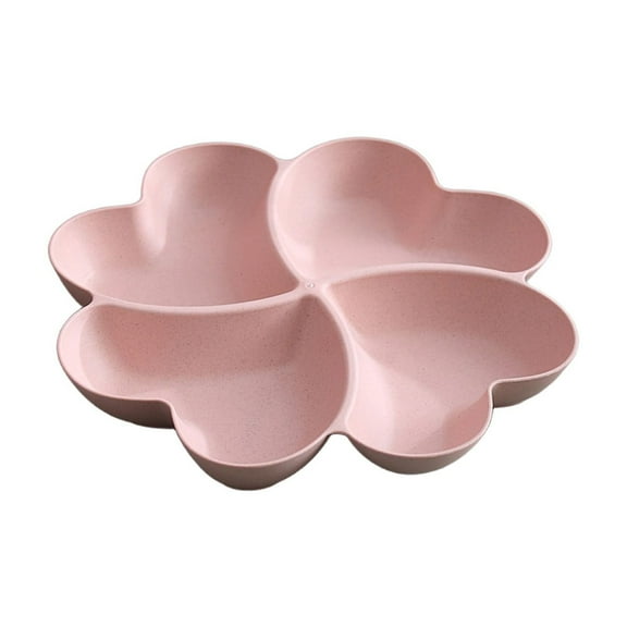Elainilye Heart Shaped Snack Tray, Partitioned Candy Nut Serving Dish, Living Room Fruit Display Platter for Holiday Parties, Decorative Home Centerpiece