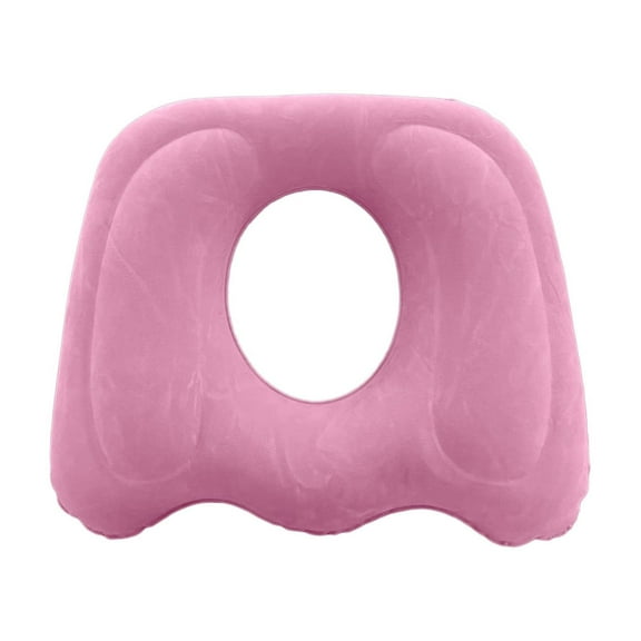 Elainilye Hemorrhoid Cushion, Orthopedic Seat Pillow, Hollow Coccyx Cushion for Office Chair, Pressure Relief, Breathable Pink Polyester, 17.9×15.3IN