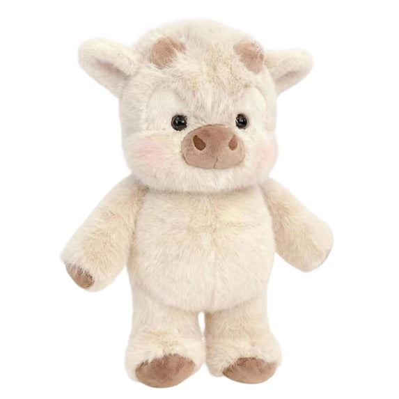 Elainilye Highland Cow Plush Toy, Adorable Soft Stuffed Animal for Kids Adults, Cuddly Stress Relief Emotional Support, Furry Collectible Decor