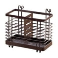 thumbnail image 1 of Elainilye Iron Tableware Holding Caddy, Camping Picnic Tool Organizer Rack, Portable Dishware Storage for Outdoor Dining Setup, 1 of 6
