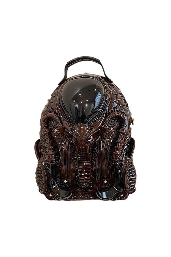 Elainilye Irregular Shaped Backpack, Unisex Street Style Daypack, Punk Inspired Multipocket Carry Bag for Daily Commute, Fashionable Travel Companion