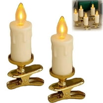 Elainilye LED Clip Candle Flameless Festival Light for Christmas Tree Clip On Battery Operated Safe Decoration for Indoor Outdoor Party