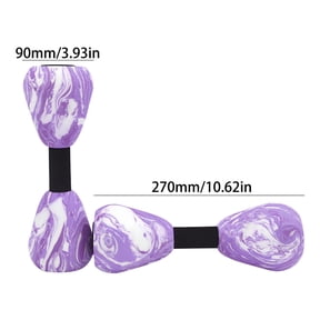 Elainilye Lightweight Aquatic Exercise Dumbells, 2-Pack Floating Dumbbells for Water Fitness, Water Weights for Pool Exercise, Swim Training, Yoga & Pool Games, Purple