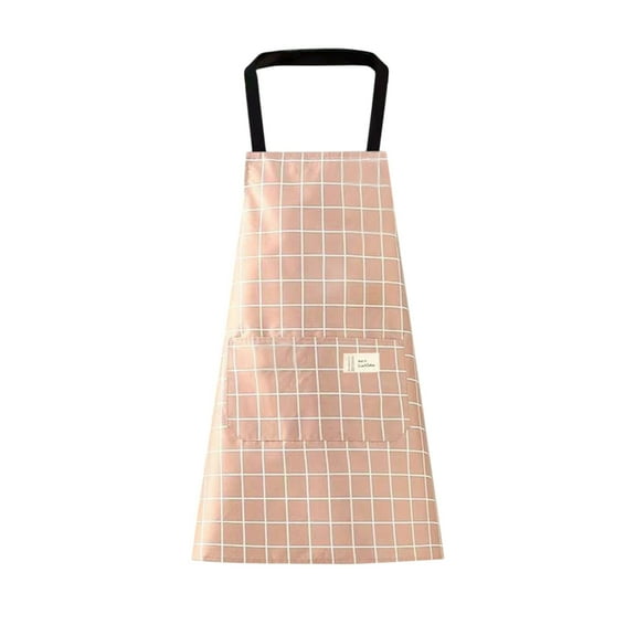 Elainilye Lightweight Canvas Work Apron for Adults, Breathable Kitchen Cooking Apron with Pockets, Adjustable Summer Smock for Gardening Painting Crafting Chef Use