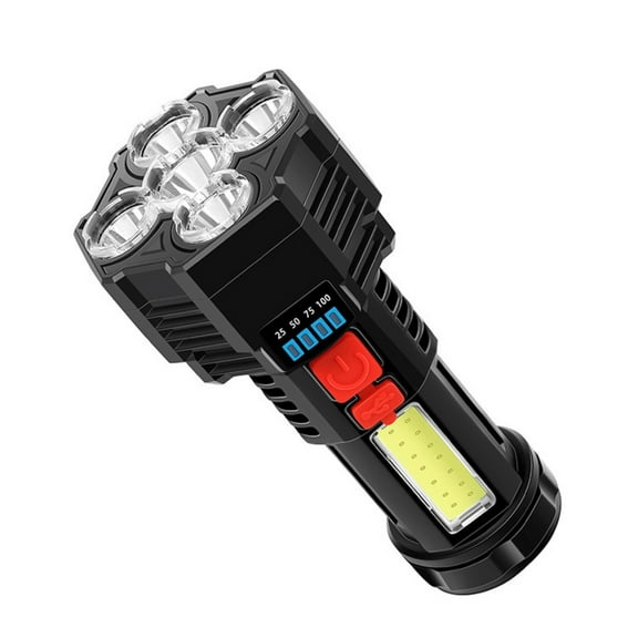 Elainilye Long-Range Flashlight, Rechargeable Spotlight, LED Searchlight for Patrolling, Camping, Night Fishing