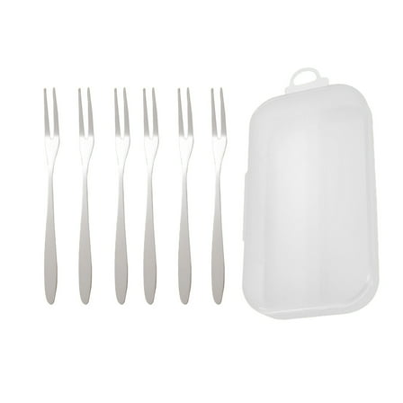 Elainilye Mini Fruit Forks, Stainless Steel Appetizer Forks, Wood Handle Tableware, Small Dessert Utensils Set for Daily Use