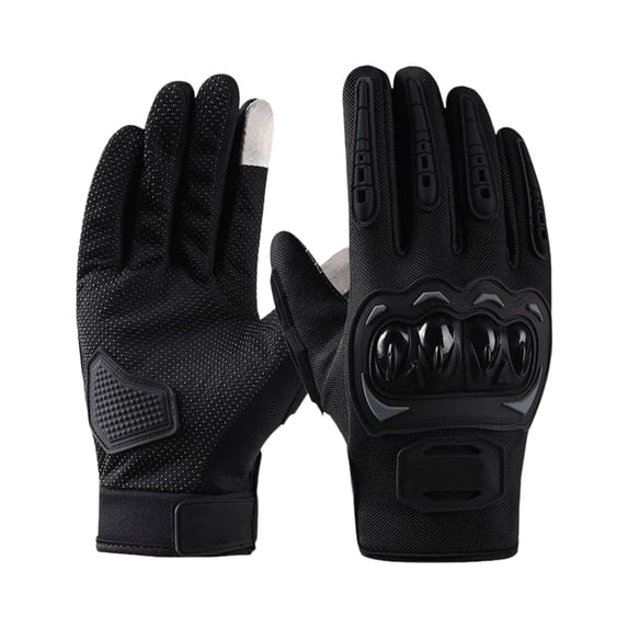 Elainilye Motorcycle Riding Gloves Touchscreen Compatible Full Finger Protection, Non Slip Grip Impact Protection Off Road, Men's Outdoor Racing Gloves For Safety Comfort