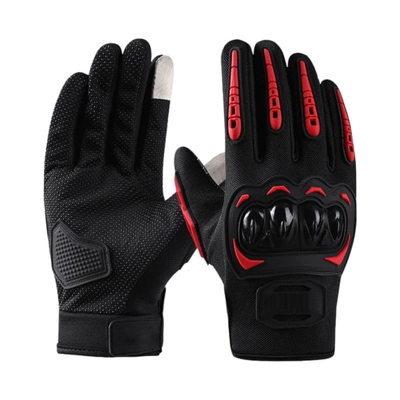 Elainilye Motorcycle Riding Gloves Touchscreen Compatible Full Finger Protection, Non Slip Grip Impact Protection Off Road, Men's Outdoor Racing Gloves For Safety Comfort