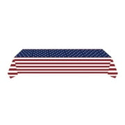 Elainilye Patriotic Party Table Skirt, Red White Blue Disposable Decor, Independence Day Memorial Day Veterans Day Celebration