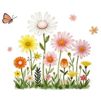 Elainilye Peel and Stick Floral Garden Wall Decal, Self Adhesive Botanical Mural Sticker, Removable Decor for Living Room, Bedroom, Nursery Accent Wall