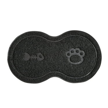 Elainilye Pet Feeding Mat, PVC Waterproof Bowl Mat, Non-Slip Cat Litter Trapper For Food Area, Water Bowls, Litter Box, Safe, Durable
