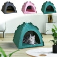 thumbnail image 1 of Elainilye Pet Tent, Cats Tent Cave Nest Bed, Portable Folding Pet House for Dog with Soft Mat, All Seasons Indoor Outdoor, 1 of 7