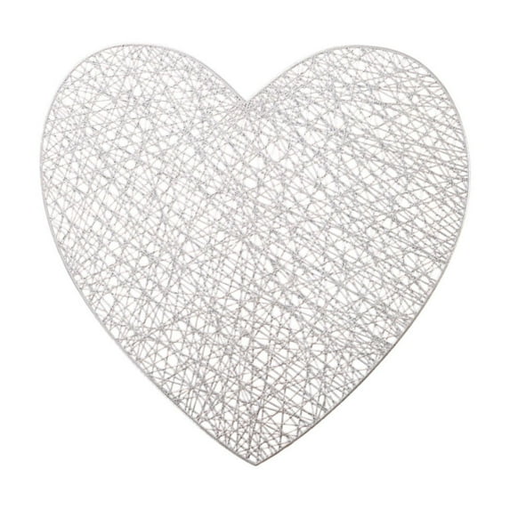 Elainilye Placemats Set Hollow Design PVC Non-Slip for Valentine's Day Holiday Kitchen Table Dining Decor