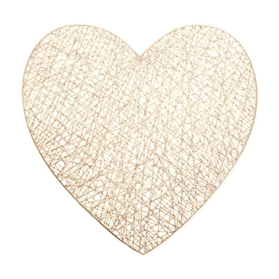 Elainilye Placemats Set Hollow Design PVC Non-Slip for Valentine's Day Holiday Kitchen Table Dining Decor