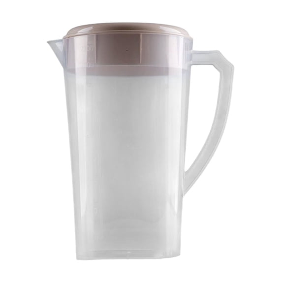 Elainilye Plastic Water Pitcher with Lid 3 Liter, Large Capacity Cold Water Jug for Iced Tea Lemonade, Clear Measuring Container for Kitchen