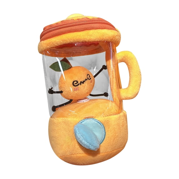 Elainilye Plush Fruit Juicer, Novelty Plush Toy, Pull String Spinning Desk Toy Fun Office Gift Stress Relief Conversation Starter, C