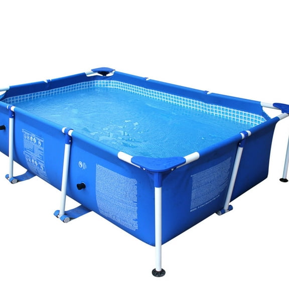 Elainilye Pool Cover Protector, 86x59 Inch Blue Insulated Swimming Pool Blanket Reduces Evaporation Above Ground Water Heat Preservation Thermal Barrier