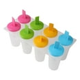 thumbnail image 1 of Elainilye Popsicle Mold, Plastic Ice Tray, Mini Square Shape, 8 Cavities, Colorful Lid, Reusable Freezer Tray, DIY Homemade Ice Cream Treat Maker Kit, 1 of 7