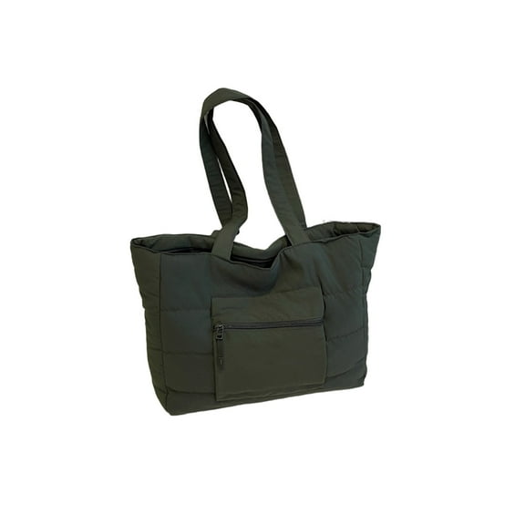 Elainilye Quilted One Shoulder Tote, Lightweight Computer Messenger, Casual Large Capacity Bag for Work, Travel, Daily Commute