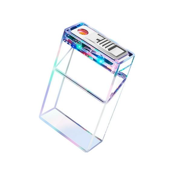 Elainilye Rechargeable Lighter, Transparent Windproof Portable Lighter, USB-C Charging Electric Lighter for Camping Travel, Pocket-Size