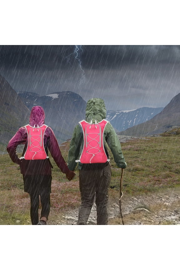 Reflective Night-Safety Backpack with Hydration Bladder Sleeve, Breathable Running Pack for Trail Marathons, Commuter Cycling, and Hiking Trip, Ergonomic Adjustable Sternum Straps‌