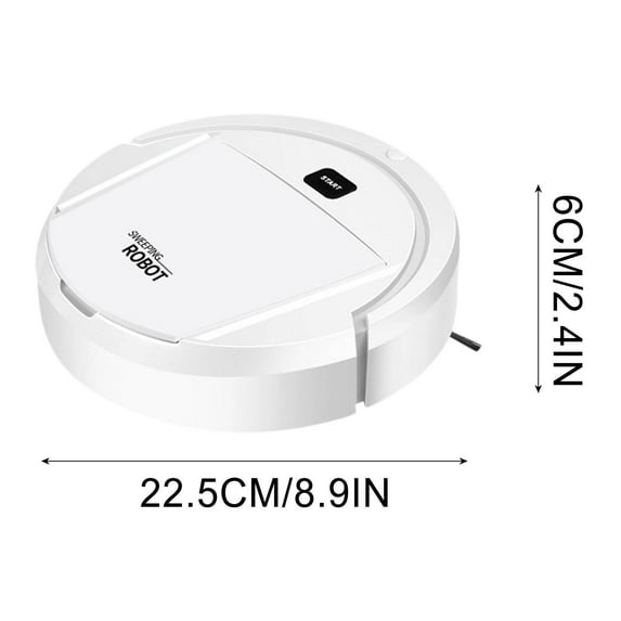 Elainilye Robot Vacuum Cleaner, Slim Cordless Sweeper for Hard Floors and Medium Pile Carpets, Quiet Auto Mode with Multiple Cleaning Settings, Ideal for Pet Hair Dust, White