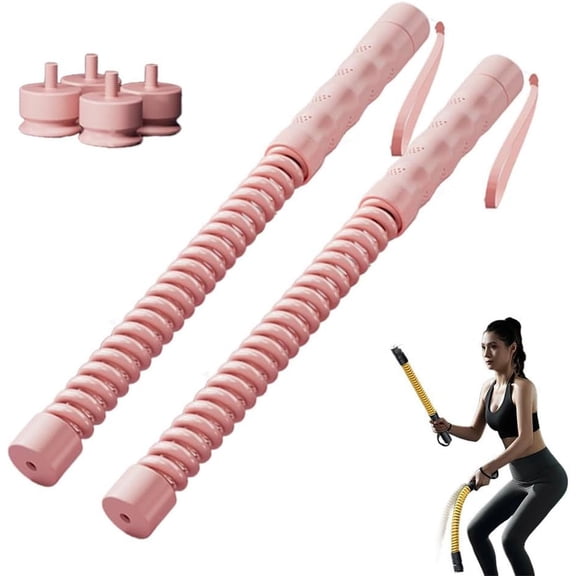 Elainilye Ropeless Adjustable Weight Exercise Ropes for Home Gym, Portable Fitness Ropes for Strength Training and Aerobic Exercise Core Muscle Workout, 2-Piece Set