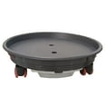 thumbnail image 1 of Elainilye Rotating Plant Caddy With Drain Tray, Sturdy Resin Base For Pots, Smooth-Gliding Wheels Holds Water Runoff Indoor Outdoor Use For Potted Flowers Herbs Display, 1 of 6