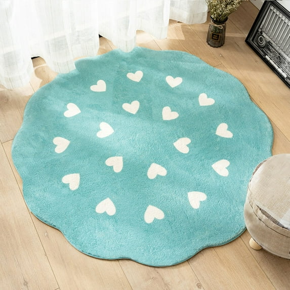 Elainilye Round Carpet Modern Water Absorbing No-Slip Floor Mat for Computer Chair Living Room Sofa Coffee Table Decor