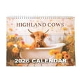 thumbnail image 1 of Elainilye Scottish Highland Cow Wall Calendar 2026 12-Month Farm Animal Poster for Home Office Planning Decor, 1 of 9