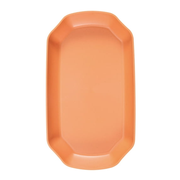 Elainilye Serving Tray, Octagonal Plastic Platter Anti Slip Surface for Burgers Fast Food Cafeteria Home Dining Use​​, D