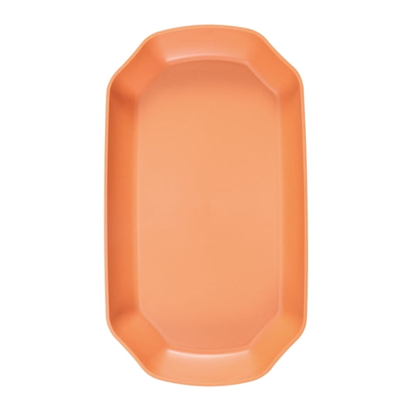 Elainilye Serving Tray, Octagonal Plastic Platter Anti Slip Surface for Burgers Fast Food Cafeteria Home Dining Use, D