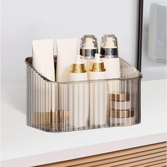 Elainilye Shower Caddy, 4 Tiers Adhesive Bathroom Shelf Organizer - No Drill Toothbrush Razor Holder with Towel Hook, Rustproof Design, Gray