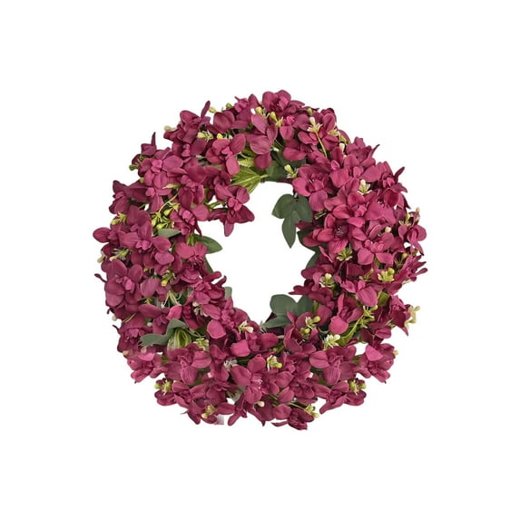 Elainilye Simulation Orchid Wreath Small Size for Christmas Home Decor Wall Hanging Indoor Holiday Living Room