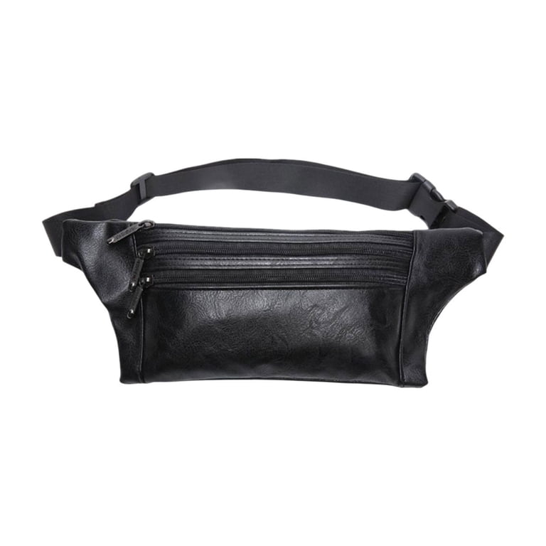Waist Bag with Adjustable Strap Hip Bag Wallet Storage Pouch Casual PU Leather Amazon.com | Leather Fanny Pack for Men Women, Belt Bag  main image 2